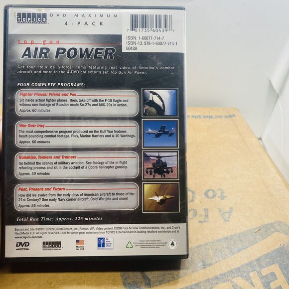 Topics Top Gun Air Power Footage Of Aircraft 4 DVD Set B-52 To The F-15 Eagle - Picture 3 of 5